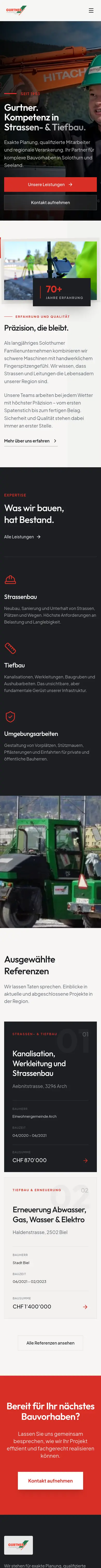 Handy-Ansicht von Hans Gurtner AG
