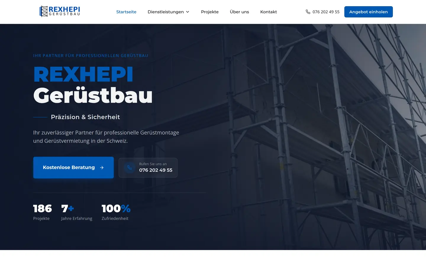 Website REXHEPI Gerüstbau